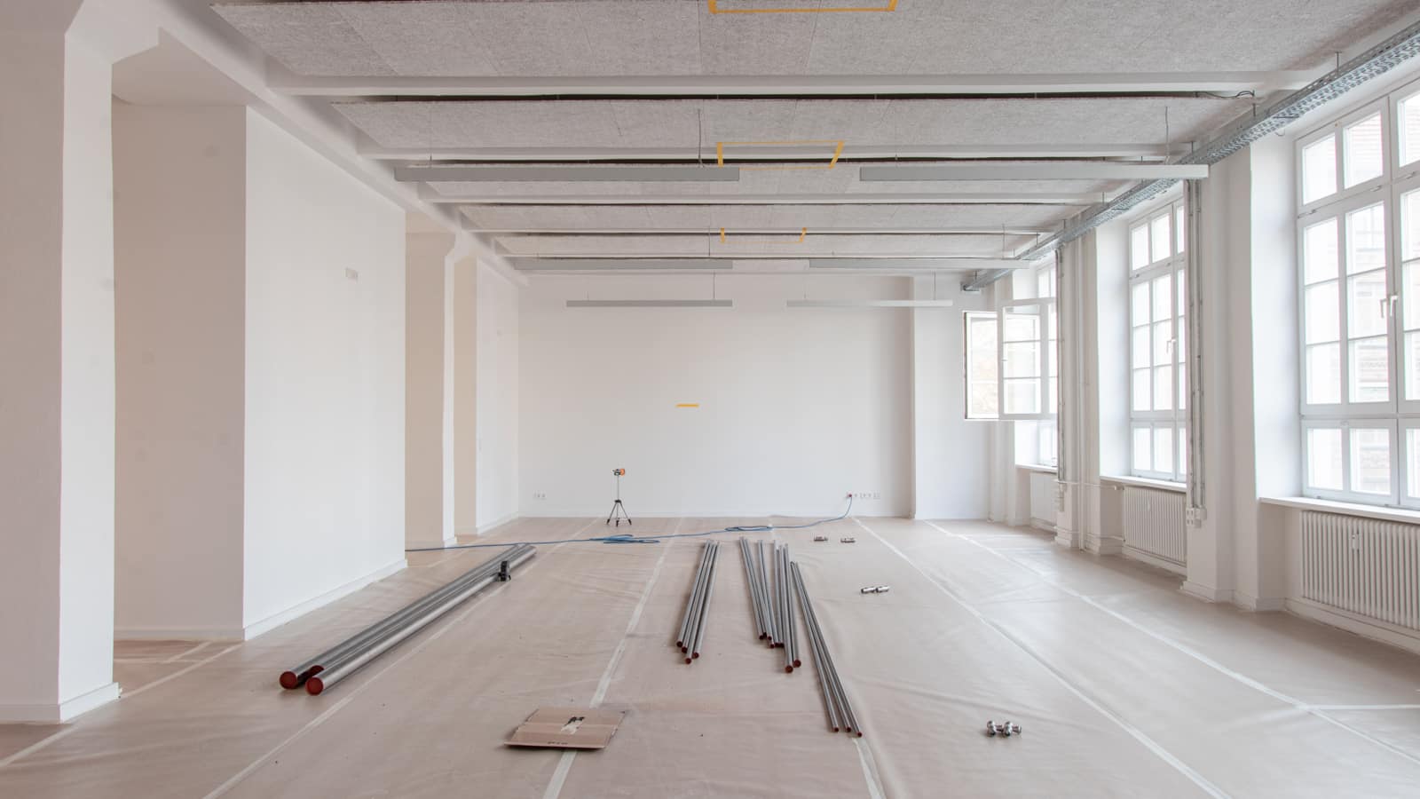 Bergmannstrasse Berlin Bürofläche Baumaterial