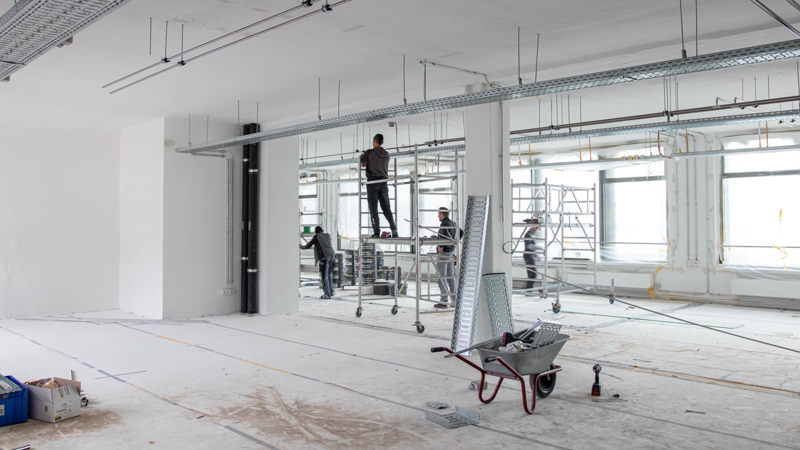 Ritterstraße Berlin Gerüstbau Leitungsverlegung